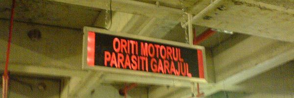 Opriti motorul parasiti garajul