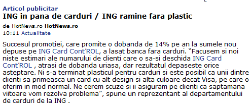 ING nu mai are plastic pentru fabricat carduri