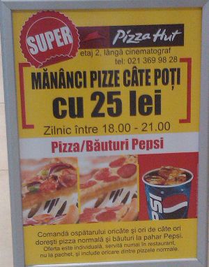 All you can eat la Pizza Hut