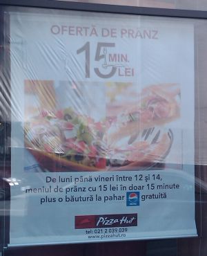 Meniu pranz Pizza Hut