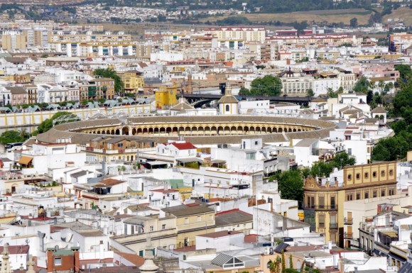 Arena de corida, vazuta din turn