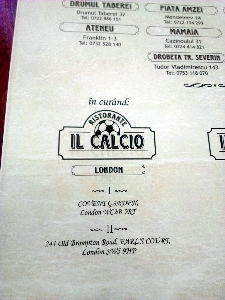 Trattoria Il Calcio în Londra?