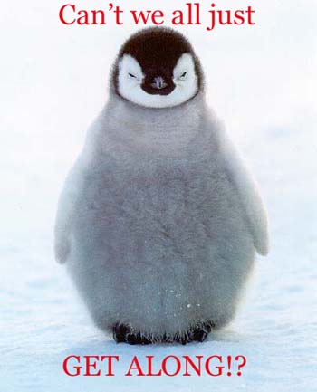 pinguin get along