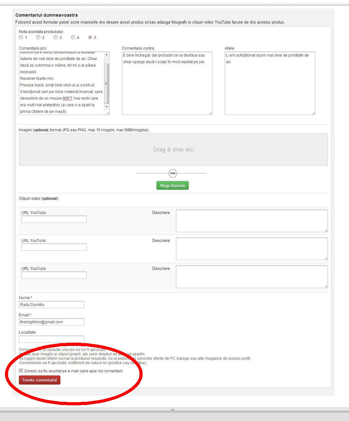 Despre review-urile pe site-ul magazinelor online