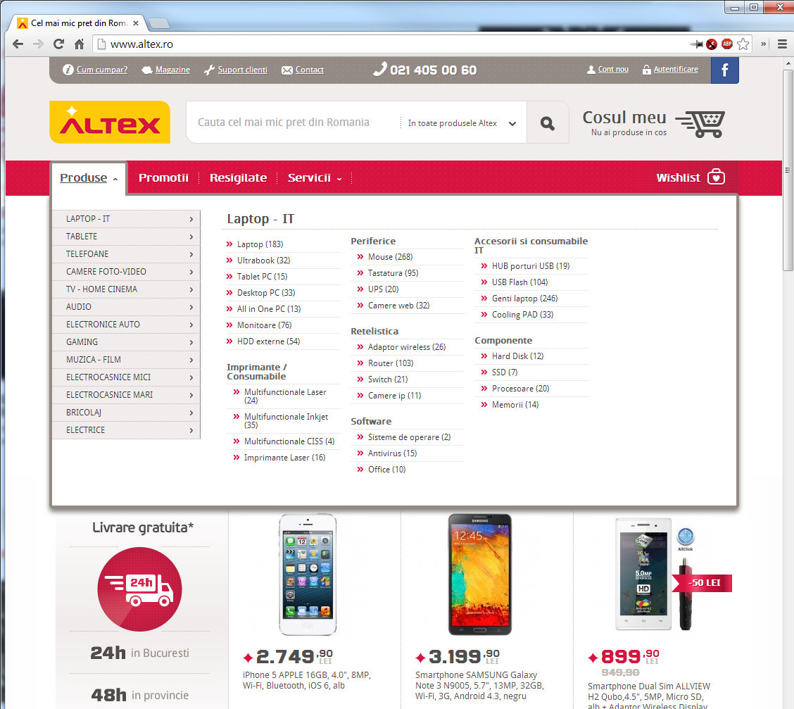 Altex schimbă site-ul