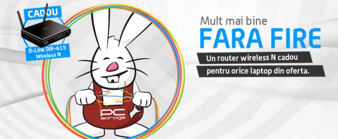 PC Garage: router cadou la laptopurile din promoție