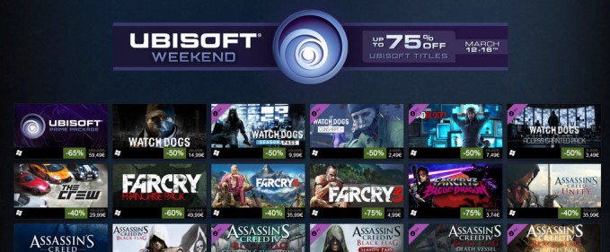Ubisoft weekend pe Steam, reduceri mari la multe jocuri
