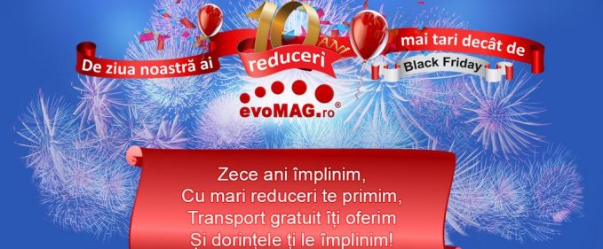 Concurs aniversar Evomag – dau premii de 2300 de lei