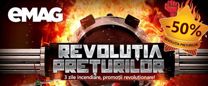 Mâine la prima oră eMAG începe o nouă campanie Revoluția Prețurlior