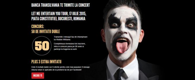 Câștigă o invitație dublă la concertul Robbie Williams cu o fotografie