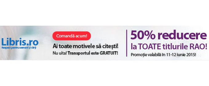 Reduceri 50% la cărțile editurii Rao – doar astăzi