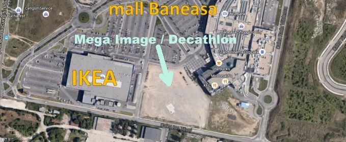 Mega Image și Decathlon deschid un magazin mare între IKEA și mall Băneasa (update: sau vizavi)