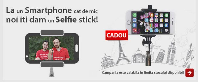 Cadou un selfie stick la orice telefon cumpărat