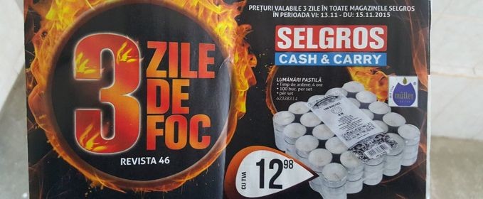 Selgros anunță “3 zile de foc” și reduceri la lumânări
