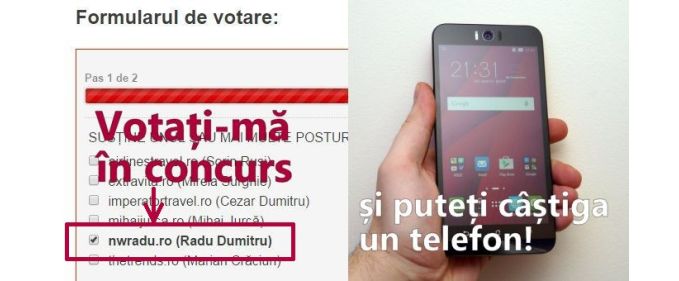 Votați review-ul meu în concurs și puteți câștiga un smartphone