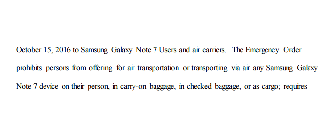 Pasagerii cu telefon Note7 nu mai sunt primiți la bordul avioanelor (momentan în America de Nord)