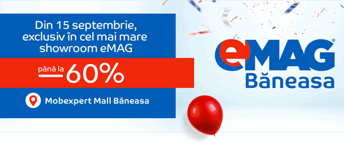 eMAG deschide mâine un showroom mare în Băneasa și are oferte bune la lansare