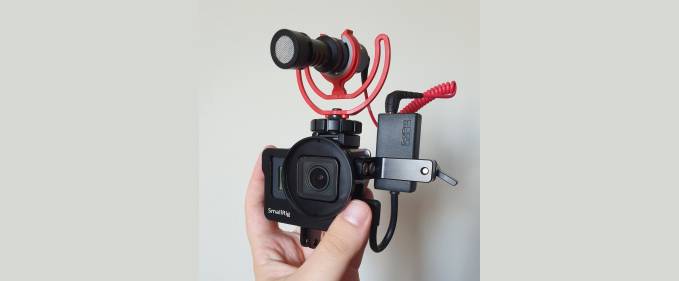 Rig cu microfon extern pentru GoPro