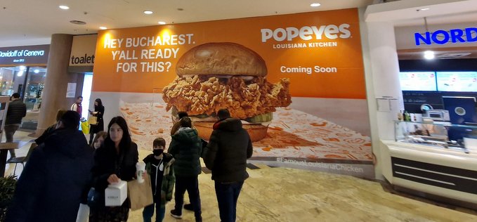 Popeyes Louisiana Chicken se va deschide pe 9 aprilie în mall Băneasa