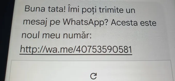 Înșelătoria cu “bună tata, acesta este noul meu număr de telefon” continuă