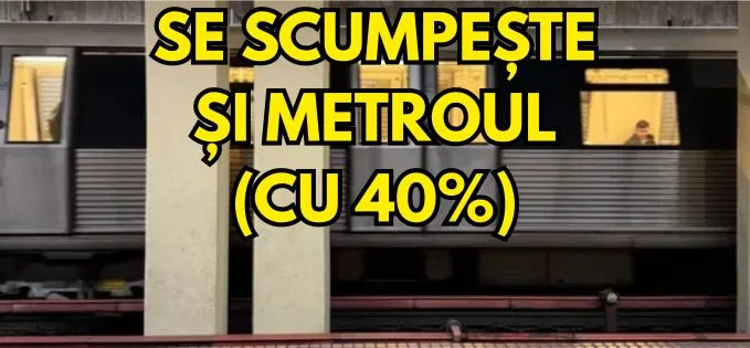 Metrorex vrea să scumpească cu 40% biletul de metrou pentru că a crescut TVA-ul cu 2%