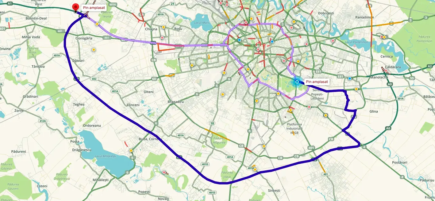 Iată cât timp economisești ocolind Bucureștiul pe noul tronson deschis din autostrada A0 (este mai rapid și să ajungi în Militari)