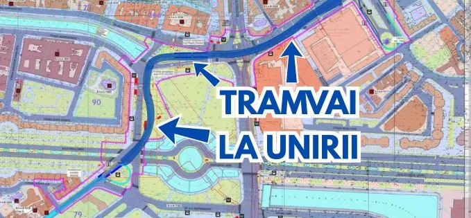 Cum ar putea arăta tramvaiul din Piața Unirii și noul tunel pietonal între stațiile de metrou din subteran