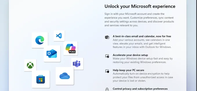 Nu refuz cont online Microsoft când instalez Windows, dar poate fi un pic configurat?