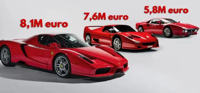 Unele dintre cele mai frumoase Ferrari-uri s-au vândut pe milioane de euro
