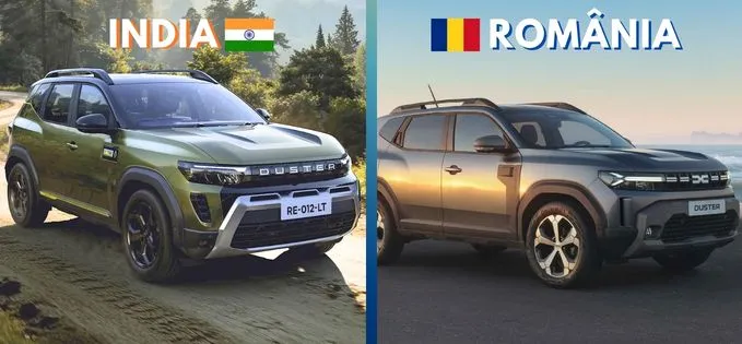 Care sunt diferențele între Dacia Duster vândută în România și Dusterul vândut de Renault în India