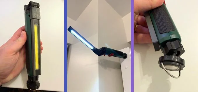 Mi-am luat o lanternă de lucru Parkside și un tocător cu picioare de la Lidl