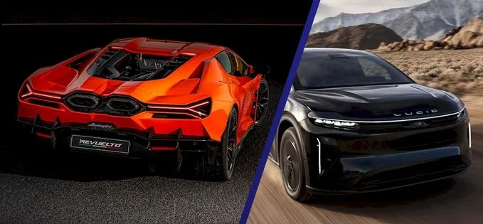 Un Lamborghini Revuelto și un Lucid Gravity printre mașinile înmatriculate în luna aprilie în România